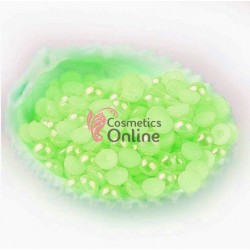 Perlute sidefate de unghii Green Fresh de 2mm - 600 bucati, Cod PPU027